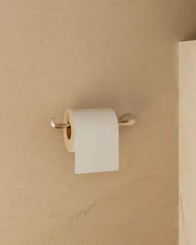Uchwyt na papier toaletowy Nebis – stal szczotkowana