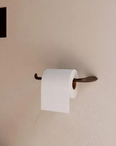 Uchwyt-155 Uchwyt na papier toaletowy Nebis – brąz szczotkowany