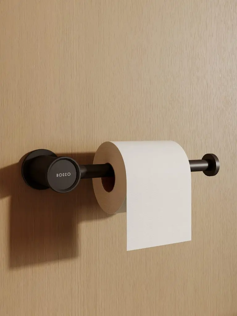 Uchwyt na papier toaletowy Liora – czarny mat Uchwyt na papier toaletowy Liora – czarny mat