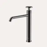 AL01NEBGM-2 Bateria umywalkowa nablatowa wysoka Nebis – gun metal