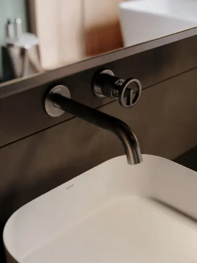 Bateria umywalkowa podtynkowa Nebis – gun metal