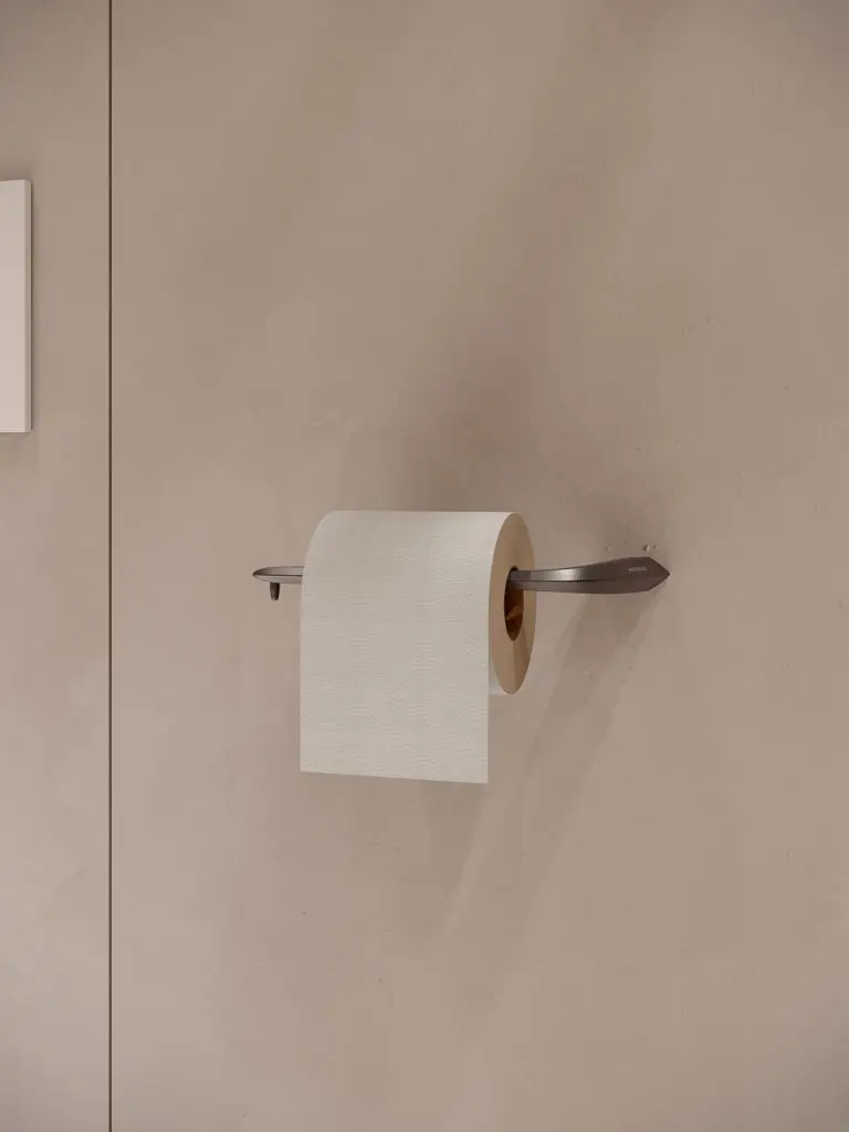 Uchwyt na papier toaletowy Nebis – gun metal Uchwyt na papier toaletowy Nebis – gun metal