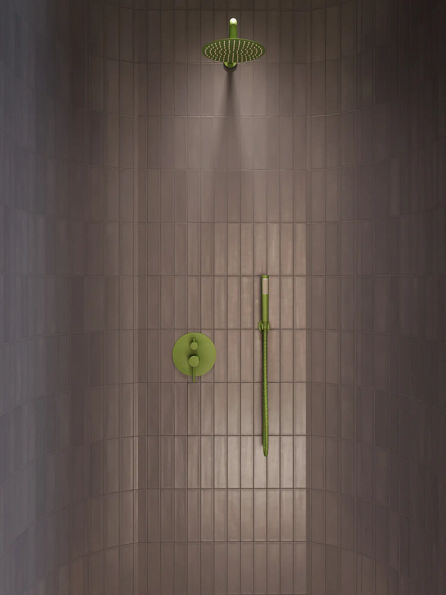 Zestaw prysznicowy podtynkowy Structa – sage green