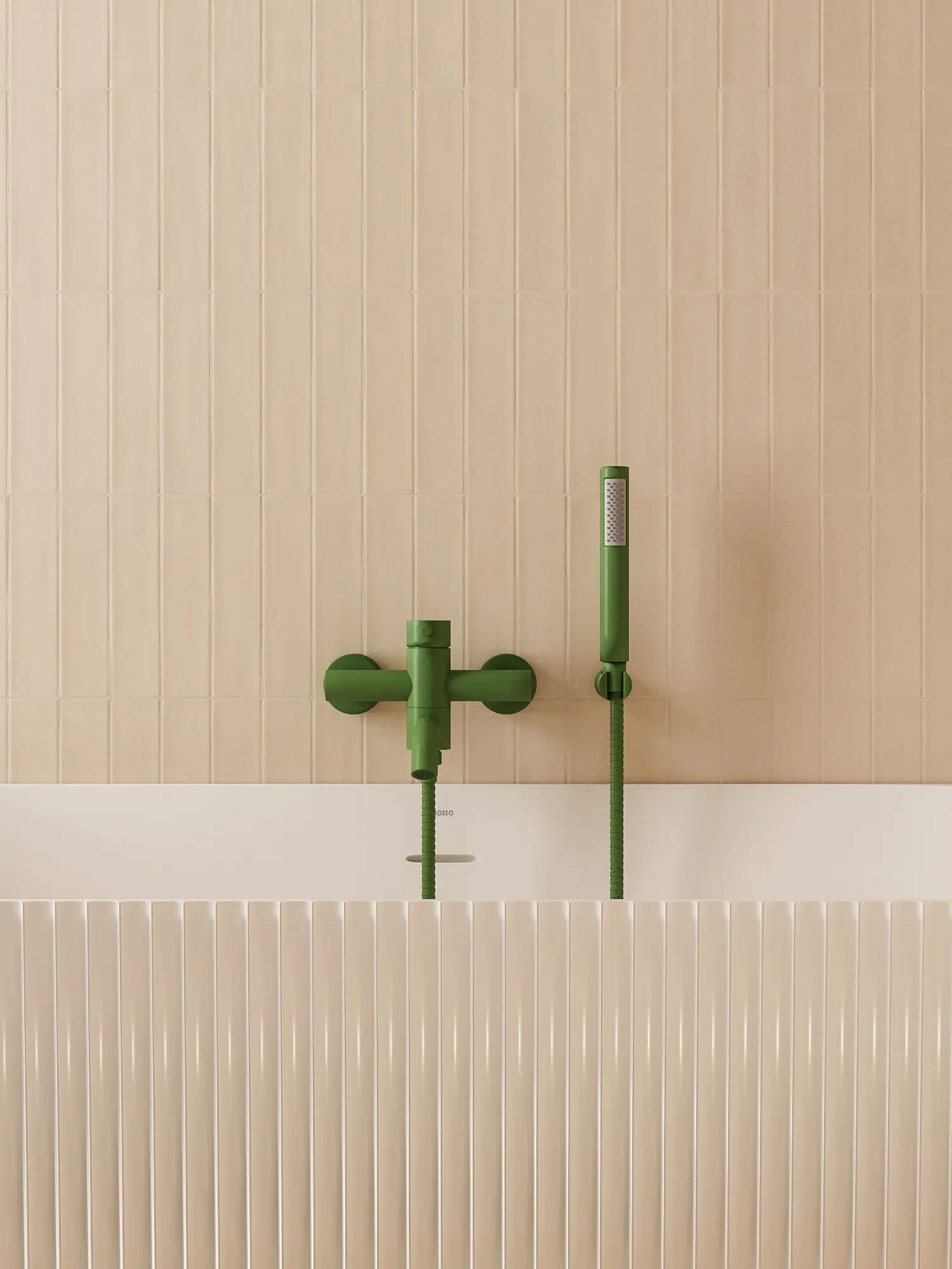Bateria wannowa natynkowa Structa – sage green