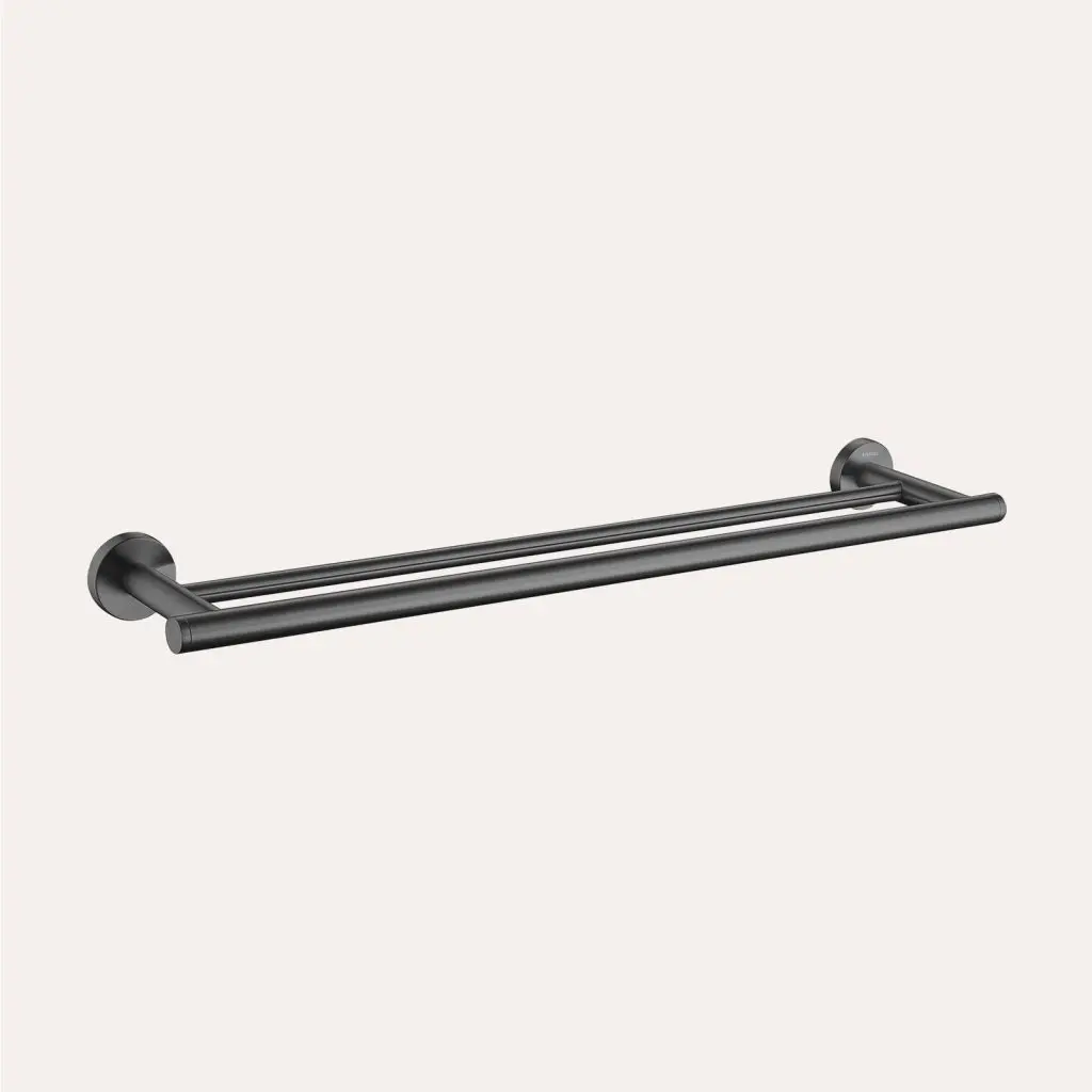 Wieszak na ręcznik podwójny Structa – gun metal Wieszak na ręcznik podwójny Structa - gun metal