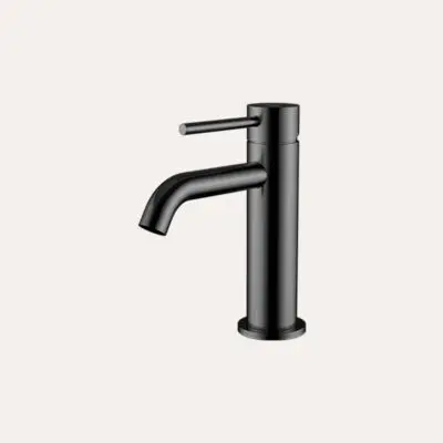 AL01STRGM-1 Bateria umywalkowa nablatowa niska Structa – gun metal