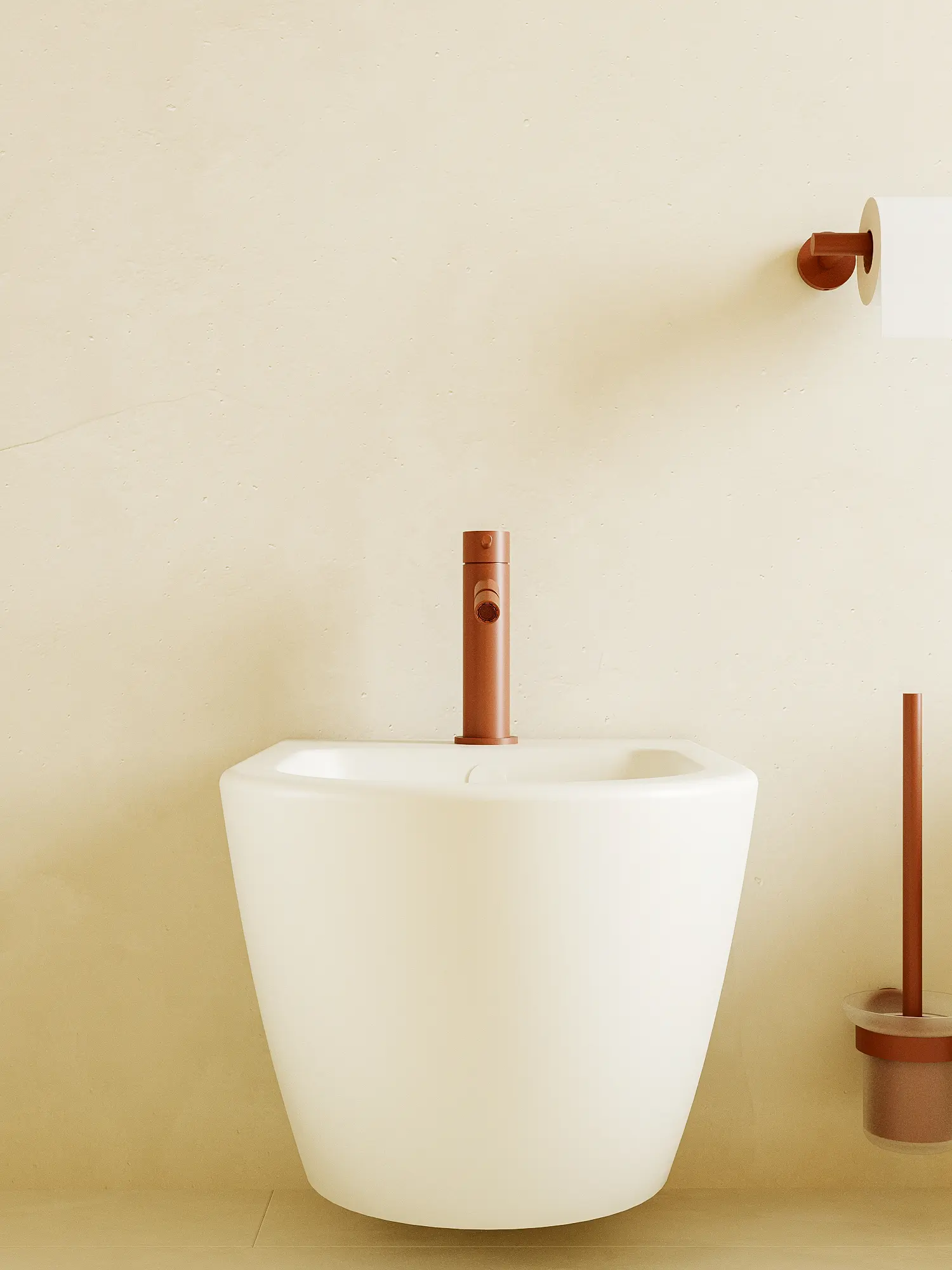 Bateria bidetowa Structa – terakota