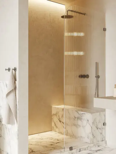 Walk-in zaokrąglony Eternal ryflowany – czarny mat