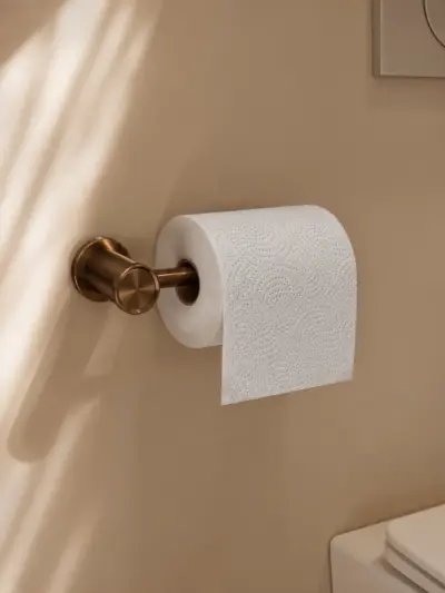 Uchwyt na papier toaletowy Liora – brąz szczotkowany