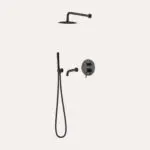 Zestaw wannowo-prysznicowy podtynkowy Structa - gun metal